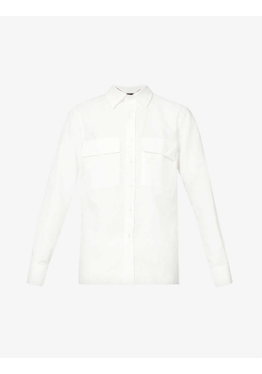 Haidar long-sleeved regular-fit cotton and hemp-blend shirt