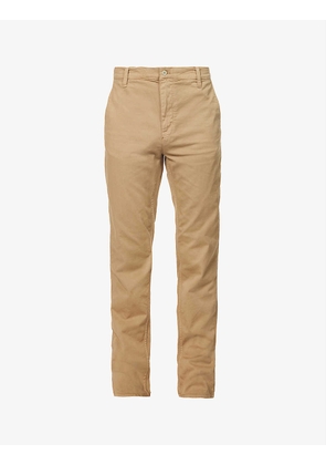 Easy Alvin regular-fit tapered organic stretch-cotton twill trousers