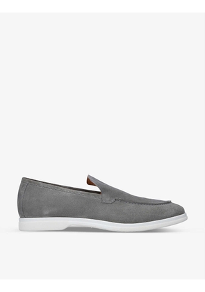 Almond-toe slip-on suede loafers
