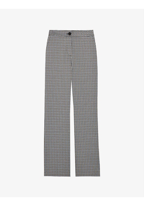 Pimia straight-leg mid-rise woven trousers