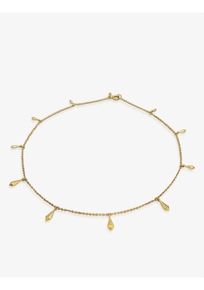 Daphine Womens Gold Pampille 18ct Yellow Gold-plated Brass Metal Choker