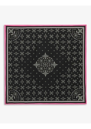 Graphic-print silk bandana
