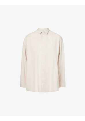 Luana striped relaxed-fit organic-cotton and linen blend shirt