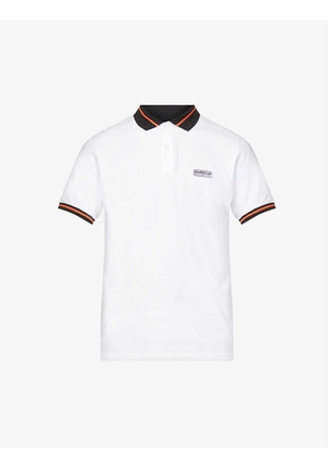 Wipeout contrast-trims tailored-fit cotton polo shirt