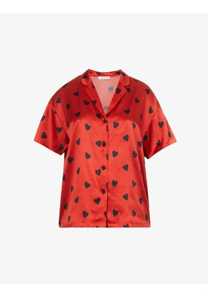 Hart heart-print silk pyjama top