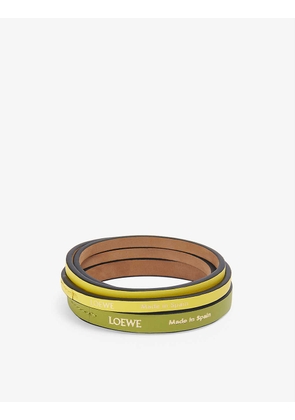 Loewe Paula’s Ibiza logo-embossed leather bangles set of two