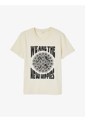 New Hippies slogan graphic cotton-jersey T-shirt