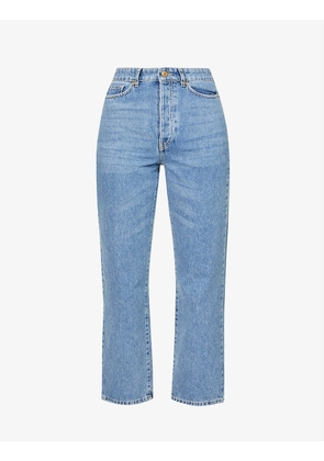 Milium straight-leg high-rise organic-denim jeans