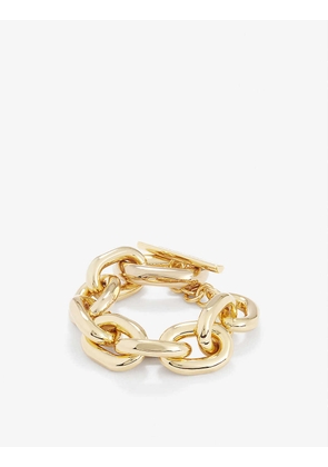 XL cable-chain gold-toned brass bracelet