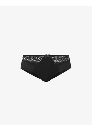 Alto shorty mid-rise stretch-jersey and lace briefs