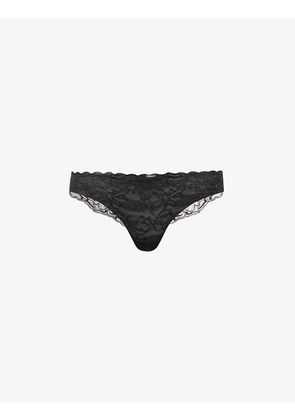 Waltz mid-rise stretch-lace thong