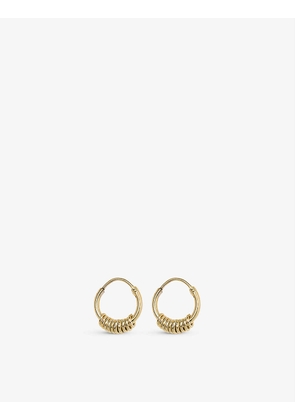 Multi-ring 14ct yellow gold-plated sterling-silver hoop earrings