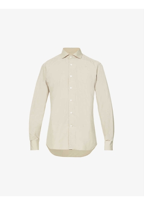 Cuttaway slim-fit cotton-blend shirt