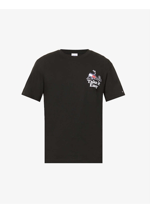Take It Easy brand-print cotton T-shirt