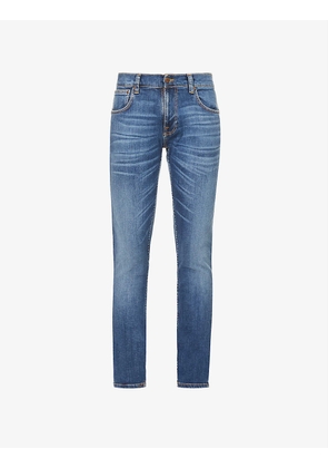 Tight Terry straight organic stretch-denim jeans