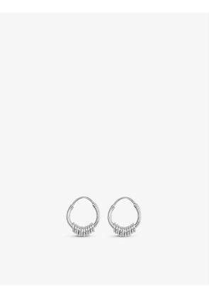 Multi-ring sterling-silver hoop earrings