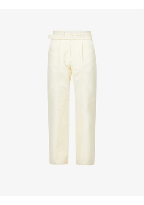 Macho regular-fit straight cotton trousers