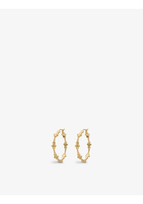Eden 14ct yellow-gold plated brass hoop earrings