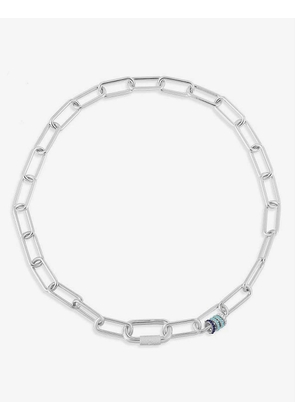 Yacht Club sterling silver and zirconia chain necklace