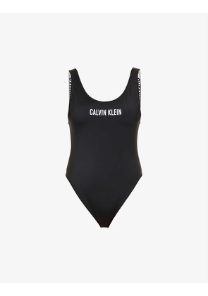 Intense Power logo-embroidered swimsuit