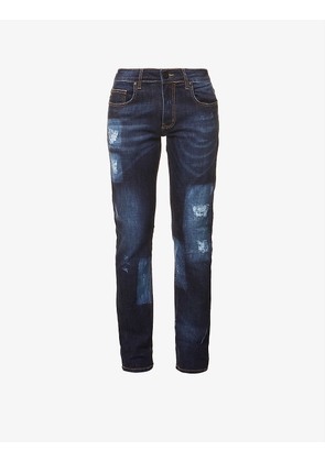 Fragment fitted skinny stretch-denim jeans
