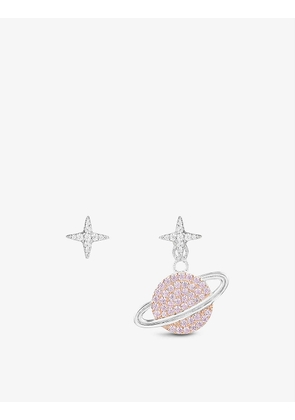 Wonderland Planet sterling silver and zirconia earrings