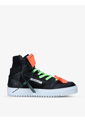 Off-Court leather high-top trainers