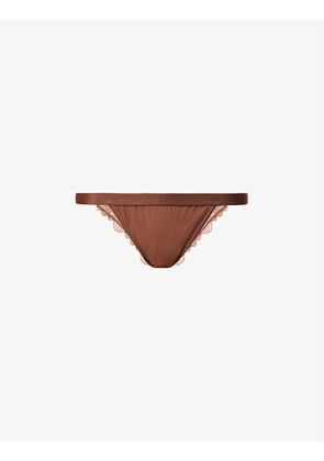 Wild Rose mid-rise stretch-woven briefs