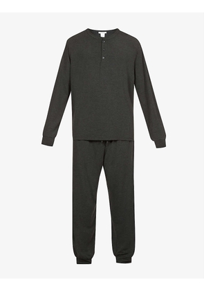 Henry long-sleeved stretch-jersey pyjama set