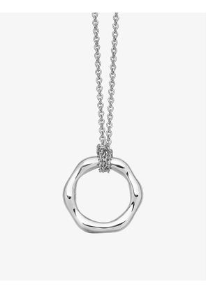 Missoma Womens Silver Molten Mini Sterling-silver Pendant Necklace