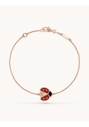 Lucky Spring 18ct rose gold, carnelian and onyx bracelet
