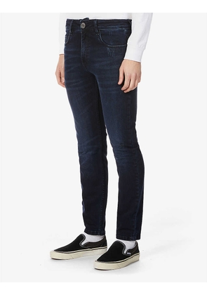 Tapered slim-fit organic stretch-denim jeans