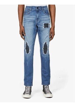 Busted Biker ripped slim-fit jeans