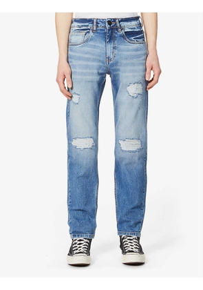 Rip Repair regular-fit faded jeans