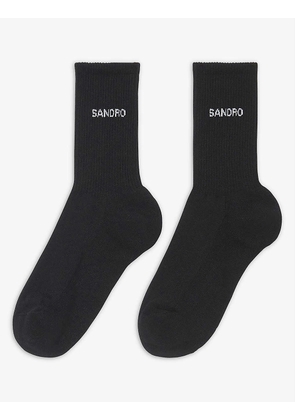 Jacquard-logo cotton socks