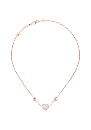 Chopard Rose Gold, Diamond and Mother-of-Pearl Happy Hearts Necklace