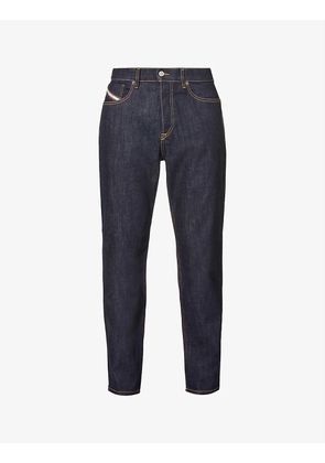 Diesel Mens Blue Cotton D-Fining Regular-fit Tapered Stretch-denim Jeans, Size: 30