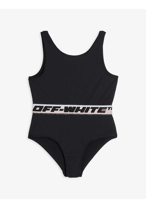 Logo graphic-print shell swimsuit 4-10 years