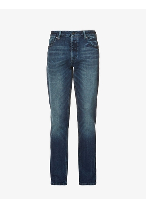 Lou slim-fit tapered-leg stretch-cotton denim jeans