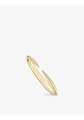 Sabre Deco vermeil yellow-gold plated sterling silver cuff bangle