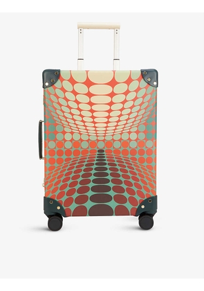 Globe-Trotter x Vasarely four-wheel carry-on suitcase