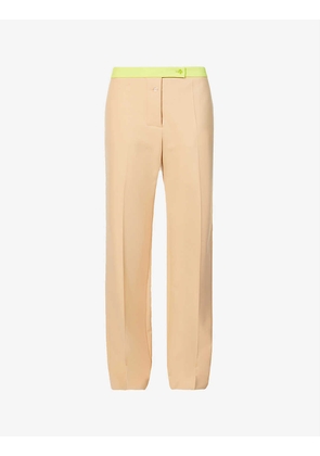 Active relaxed-fit mid-rise straight stretch-woven trousers