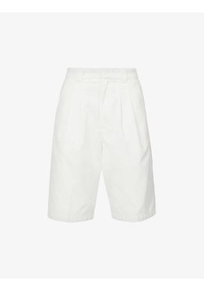 Tristan brand-patch high-rise cotton-blend shorts