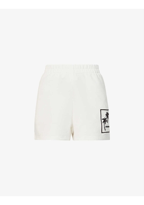 Moncler x 8 Moncler Palm Angels brand-print cotton-jersey shorts