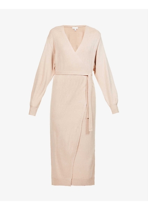 Beau wrap-front knitted midi dress