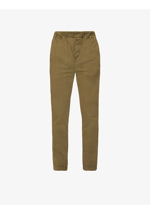 Tapered relaxed-fit cotton-blend trousers