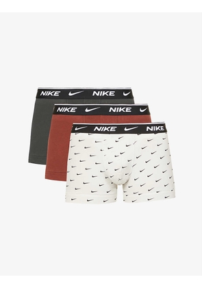 Pack of three stretch-cotton trunks