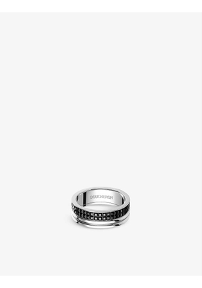 Quatre Black Edition 18ct white-gold and PVD wedding band