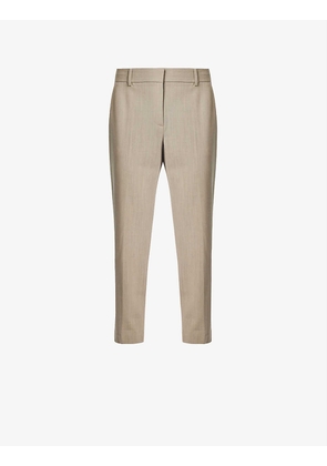 Treeca slim-fit high-rise stretch-wool trousers
