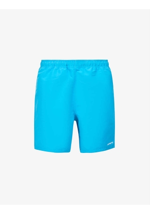 Island logo-print relaxed-fit swim shorts